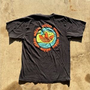 Men's Adidas Neon Painted Logo Wave Black Crew Neck Short Sleeve TShirt Medium